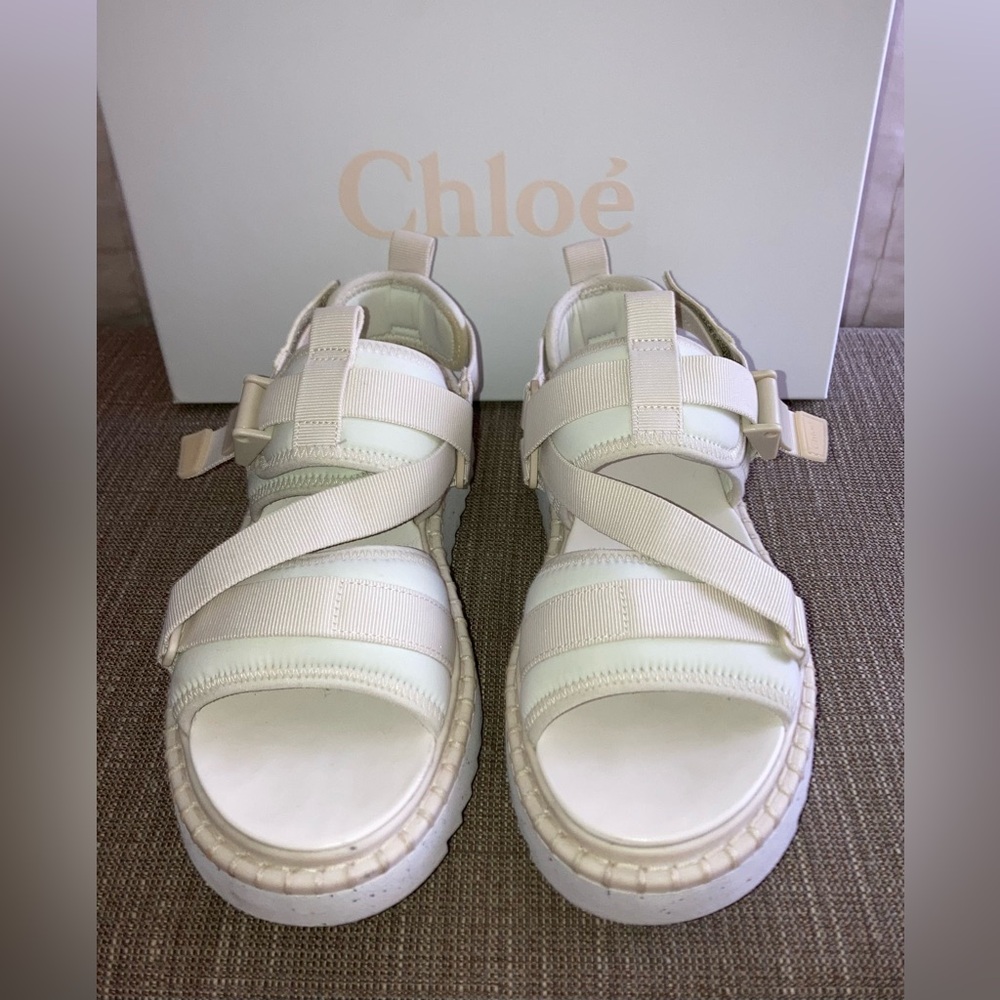 Chloé | Lilli Platform Sandals in *Ecru | Fully Adjustable Padded Straps | 39